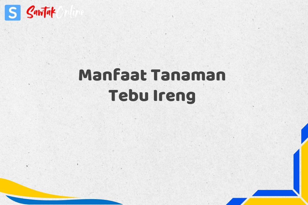 Manfaat Tanaman Tebu Ireng