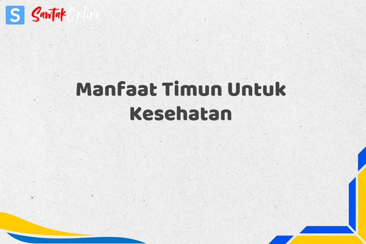 Manfaat Timun Untuk Kesehatan